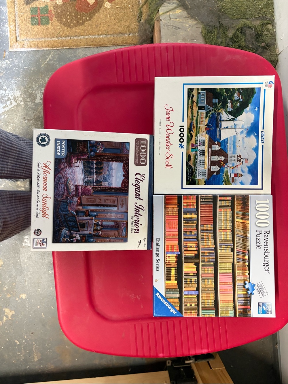 3 jigsaw puzzles - ceaco, ravensburger, elegant interiors